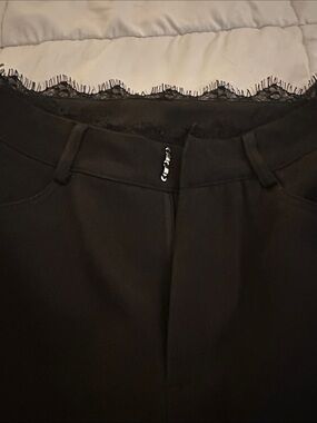 Black High-Waist Women's Trousers